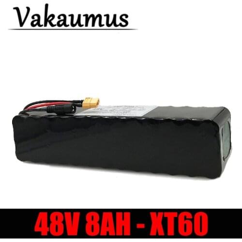 Vakaumus 48V Battery 13S 3P 18650 Lithium Ion Battery Pack 48V 8AH Electric Bike Battery For 250W 500W 350W Motor With 15 A BMS