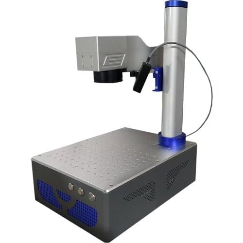 Auto focus 20W 30W 50W Raycus Fiber Laser Marking Machine with up and down laser head for metal engraving steel marking cutting