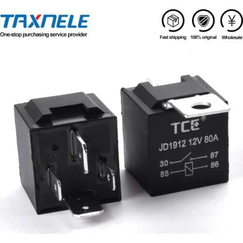 1PCS JD1912 Car Relay 12V 24V 80A 4Pin DC AMP SPDT Relay Car Starter Auto Relay Universal for starter motor automotive relay