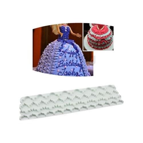 Free shipping 4pcs skirt lace strip die sugar arts embossed printing edge cake baking DIY tools
