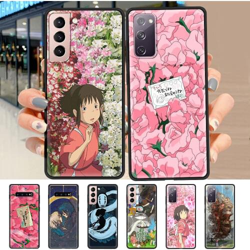 Case For Samsung Galaxy S20 FE S10 Plus S21 Ultra S9 S8 S10Lite S10e Antifall Phone Coque S7 Edge Funda Spirited Away Totoro