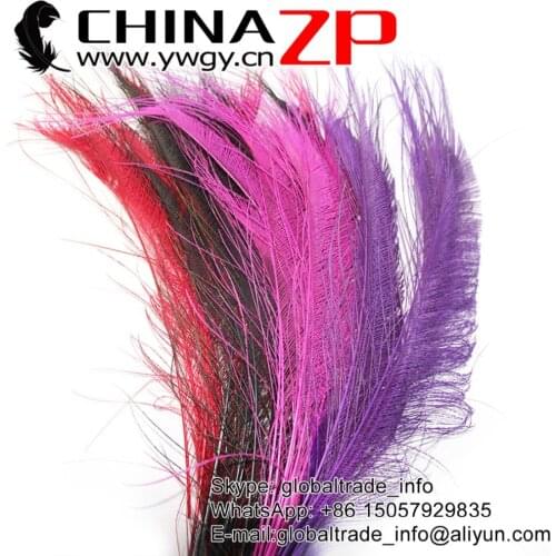 CHINAZP Factory Size 30~40cm(12~16inch) Wholesale 100pcs/lot Selected Prime Quality Mix Colors Dyed Peacock Swords Cut Feathers