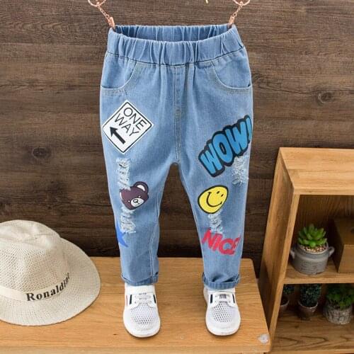 Hot Sale Summer Pants Kids Trousers Broken Hole Fashion Children Boys Jeans Kids