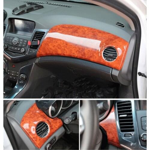 Imitation Wood Carbin Fibre Center Console Decorated Air Outlet Frame Cover For Chevrolet Cruze 2009 10 11 12 13 14 2015 AAA078A