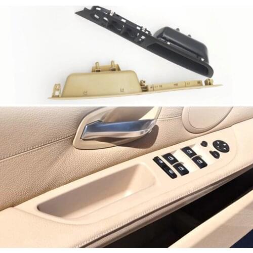 Car Interior Inner Door Handle Panel Trim Cover For BMW E60 E61 5 Series 520 525 528 2008 2009 2010 Auto Accessories Black Beige