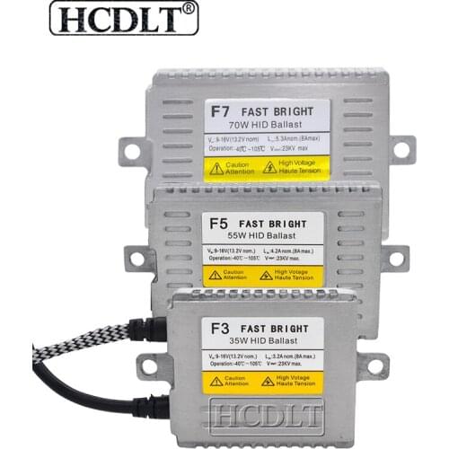 HCDLT 2PCS Fast Bright 35W 55W 70W F3 F5 F7 DLT HID Xenon Ballast X5A Canbus Ignition Block For 12V Car Retrofit Headlight Bulb