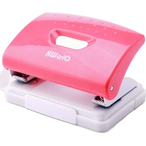 KW-TRIO 2-Hole Paper Puncher DIY Loose Leaf Hole Punch Handmade Paper Puncher Hole Notebook With Mobile Phone Bracket