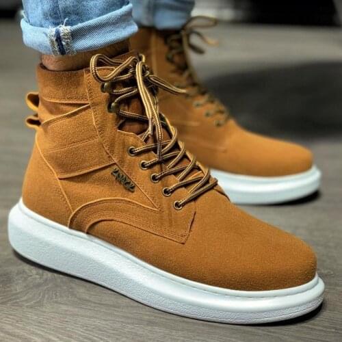 Knack High Outsole Casual Male Shoes B-404 Taba Suede Street Fashion New Season New Creation Cool Comfortable Style