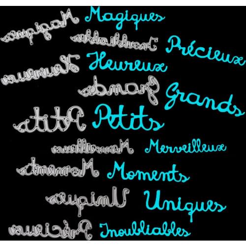 WYSE Metal Cutting Dies French Word Magic Moments Precious New Dies 2020 letter Craft Die Scrapbooking for DIY Paper Card