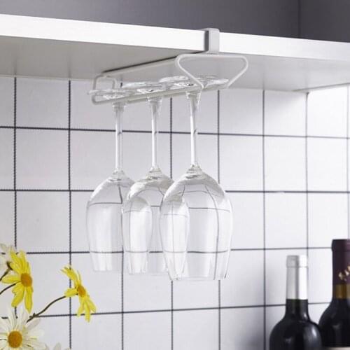 New Useful Stainless Steel Wine Rack Wine Glass Rack for Holder Glasses Storage Bar Kitchen 6-9 Cups Hanging Bar Hanger Shelf