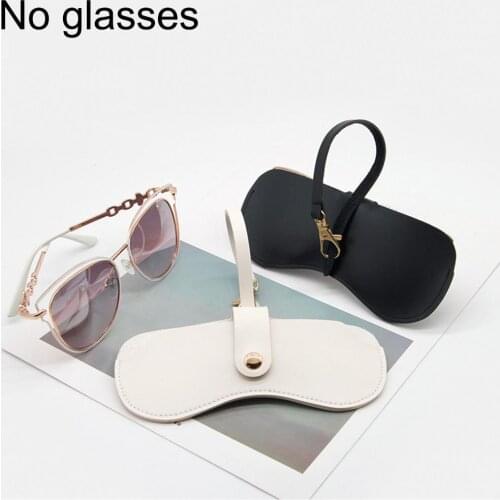 High Quality Portable PU Leather Snap Glasses Case Glasses Container Cover Ultra-thin Glasses Case Unglasses Eye Box Storage