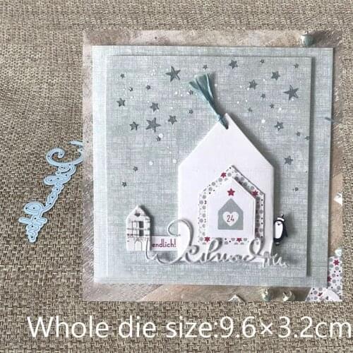 New Design Craft Metal Cutting Die cut dies German Christmas letter scrapbooking Album Paper Card Craft Embossing die cuts