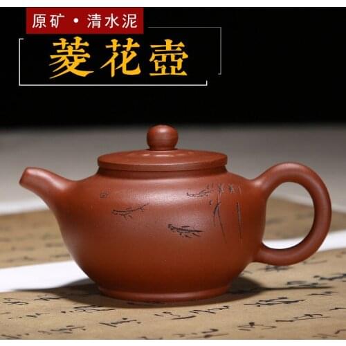 Wholesale authentic yixing, undressed ore carved qing cement paint ling flower pot a undertakes to mixed batch
