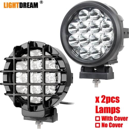 Pair 6 Inch Round 60W Led Work Light 12V 24V For Car 4WD ATV SUV UTV Trucks 4x4 Offroad Motorcycle Auto Working Driving Lights