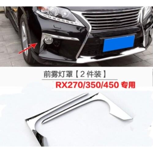 For LEXUS RX350 RX450 F Sport 2013 2014 2015 2pcs ABS chrome front fog lights cover decoration trim Auto accessories