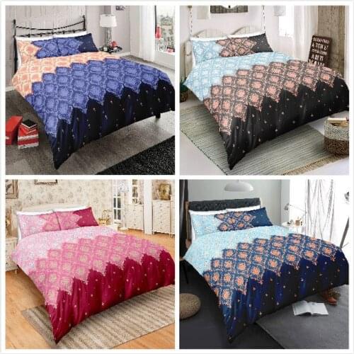 3D Printed European pattern Duvet Cover Pillow Set Printed Comforter Covers Single Double Full Queen King Bedding Set Simplicity