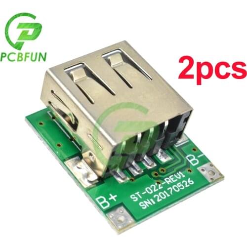 2pcs 5V 1A Step-Up Power Module Lithium Battery Charging Protection Board Boost Converter LED Display USB For Charger 3.7V 5.5V