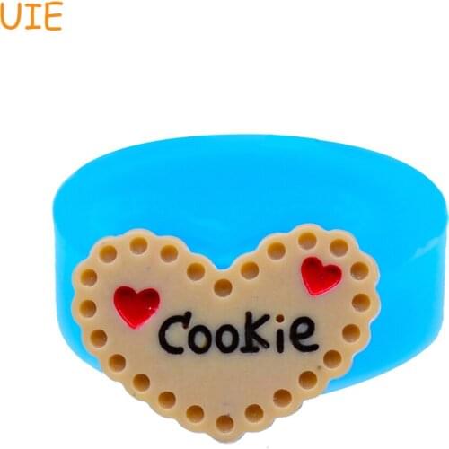 QYL043U 20.9mm Heart Cookie Silicone Push Mold - Jewelry DIY Handmade, Cake Decoration, Fondant, Resin, Candy, Chocolate, Icing