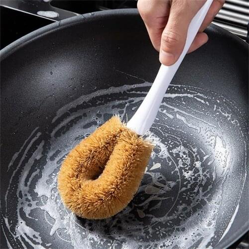 Kitchen Cleaning Brush Dish Bottle Pan Pot Cleaning,Coconut Fibers with Plastic Handle Kitchen Brush for Dish Brush Pot Cleaning