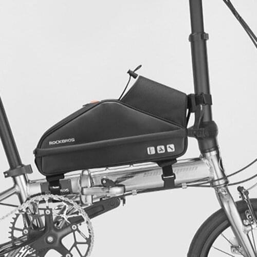 Bike Bag Front Beam Upper Tube Water Bottle Bag Large Capacity Waterproof Cycling Bag Suitable for Folding Bike Storage Bag