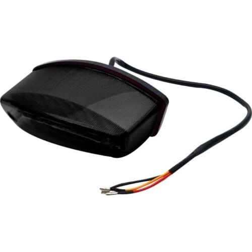 Universal 12V Motorcycle License Plate Light Red Tail Rear Lights Brake Stop Lamp 3 Wire F19A