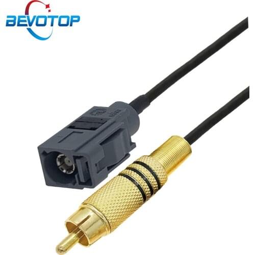 Fakra G Female to RCA Male Plug Video Cable Adapter RG174 Pigtail RF Extension Jumper for Car Rear View Backup Parking Camera