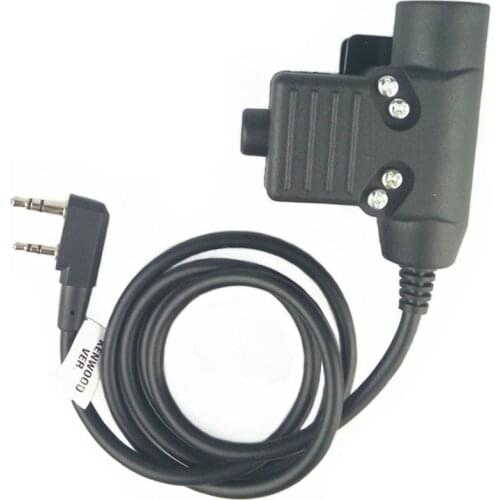 Z-TAC Tactical Headphone U94 Headset PTT Military Radio for Kenwood 2 Pin Black For baofeng, almost all: Uv5r, bf-480/490/320