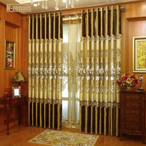 Curtain Pattern Embroidery Semi-shading Flannel High-precision Jacquard Curtain for Living Room and Bedroom Curtains Blackout