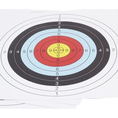 10PCS Standard Archery Target Equipment Colorful Print Shooting Target by Bow Arrow Practice Archery Target Paper