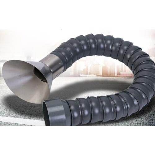 160mm x 1-3meter Flexible Smoke Exhaust Ventilator Pipe for Industry Laboratory Welding Fume Arms with Stainless Hood