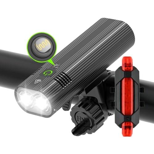 2021 Smart Sensor Bicycle Light L2 USB Rechargeable Bike Front Rear Light Set Waterproof LED Cycling Flashlight Bike Accessories