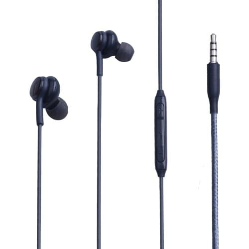 3.5mm straight jack in-ear bass stereo earplug earphone with microphone for mobile phone and computer