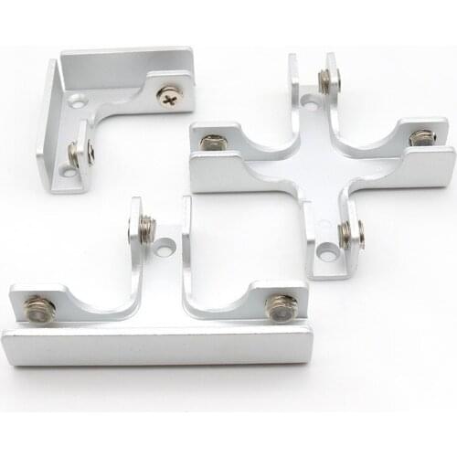 Aluminum Alloy Bathroom Glass Shelf Bracket Fixed Connector I Shape Bracket Metal Glass Clip Shelf Brackets for Glass Shelves