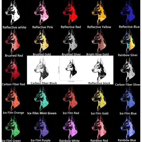 21.8*12.7cm Car Sticker Doberman Pinscher Dog Car Sticker and Decal Car Styling Body Window Vinyl Sticker Auto Decor Accessories