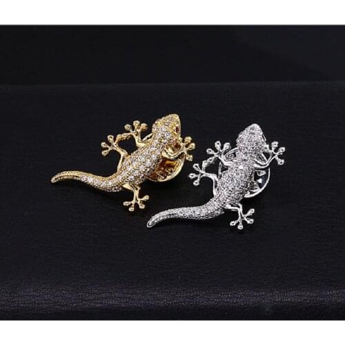 Lizard Brooch Cabrite Gecko Pin Chameleon Anole Jewelry