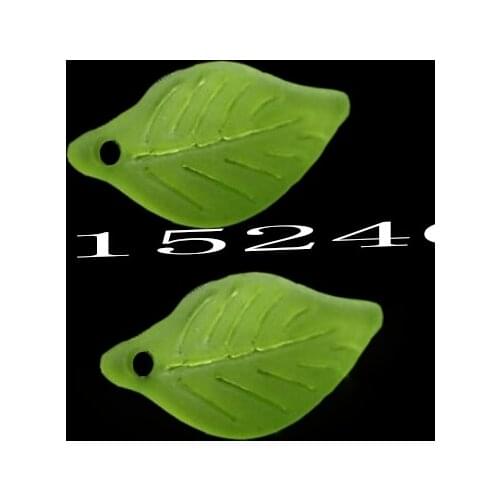 11*18mm Wholesale Frosted Acrylic Lucite Leaf Beads 25 pcs/ *crafts materials plastic chunky alphabet bubblegum