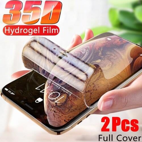 2Pcs 900D Hydrogel Film Screen Protector For iPhone 12 11 XS Pro Max 7 8 Plus SE 2 2020 Soft Film For iPhone 11 X XR Not Glass