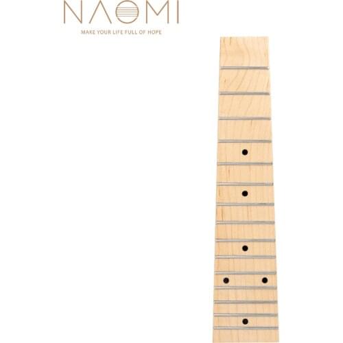 NAOMI 21'' Ukulele Fretboard Maple Wood 15 Frets Fingerboard With Black Dots Inlay For 21 Inch Uke