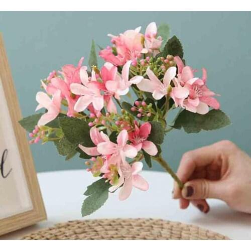 Simulation Flower Vintage 5 Heads Faux Silk Flower Decoration Artificial Narcissus Flower for Home
