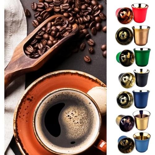 Coffee Cup Anti-rust Leak Proof Stainless Steel Stainless Steel Coffee Capsule Cup for Home