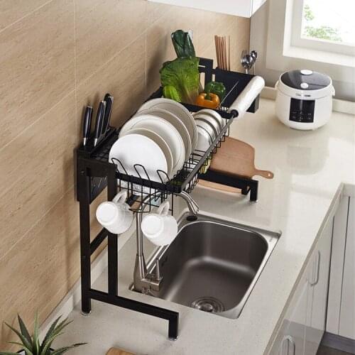 Stainless steel kitchen rack drain dish rack kitchen shelves kitchen storage kitchen organizer