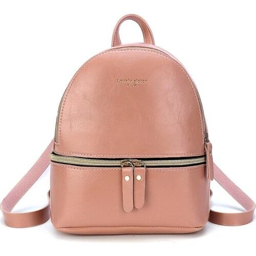 Fashion small backpack 2019 new oilskin womens casual bag handbag Messenger shoulder bags pu backpacks