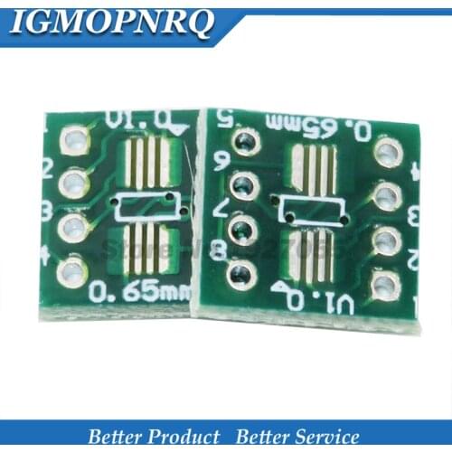 10PC/lot SOP8 SSOP8 TSSOP8 to DIP8 Interposer Module PCB Board Adapter Plate 0.65MM