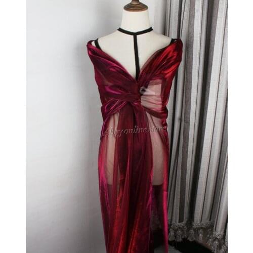 New Crystal Gauze Laser Fantasy - colored Fabric Soft Wedding Veil Mesh Fabric Lace Dress Clothes 150*100CM