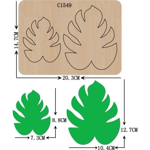 New Leaves, pendant Wooden die Scrapbooking C-1549 Cutting Dies