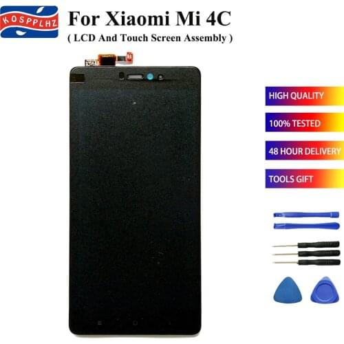 New 5.0 '' For XIAOMI Mi4 LCD DIsplay Touch Screen Digitizer Assembly for Xiaomi Mi4c Mi 4c M4c + tools & Tape