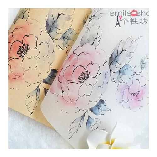 Wholesale 100pcs/lot Peony Gift Wrapping Paper Wax Paper Packaging for Soap Gift Kraft Wrapping Paper free shipping