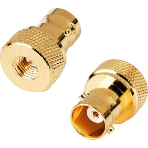 2PCS BNC Gold plated connector SMA Male To BNC Female Adapter For Yaesu Vertex Icom Kenwood Baofeng UV-5R KG-UV6D KG-UV8