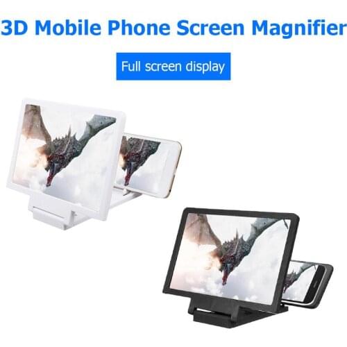 3D Mobile Phone Screen Magnifier HD Foldable 5.5 inch Bracket Amplifier for Video Screen Enlarged Eyes Protection Phone Holder
