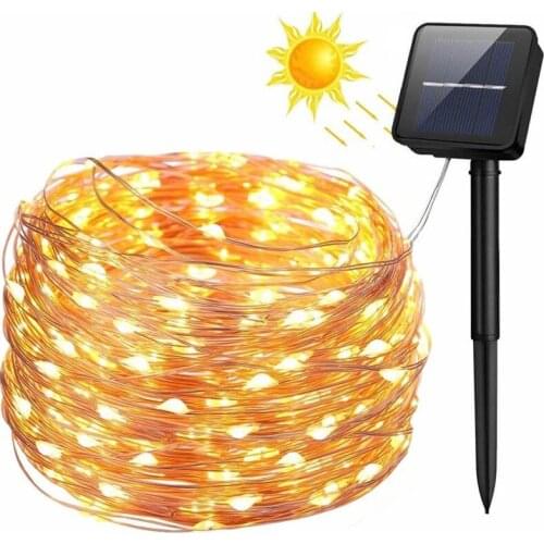 LED Solar Lamp Outdoor 12M 22M LEDs String Lights Fairy Holiday Christmas Party Garland Solar Garden Waterproof Lights